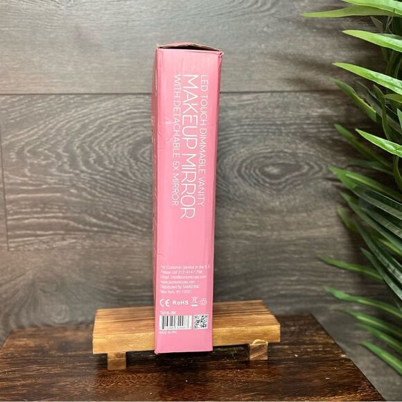 Pursonic LED Touch Dimmable Makeup Mirror, Detachable 5X Mirror in Black. NIB - Picture 5 of 10